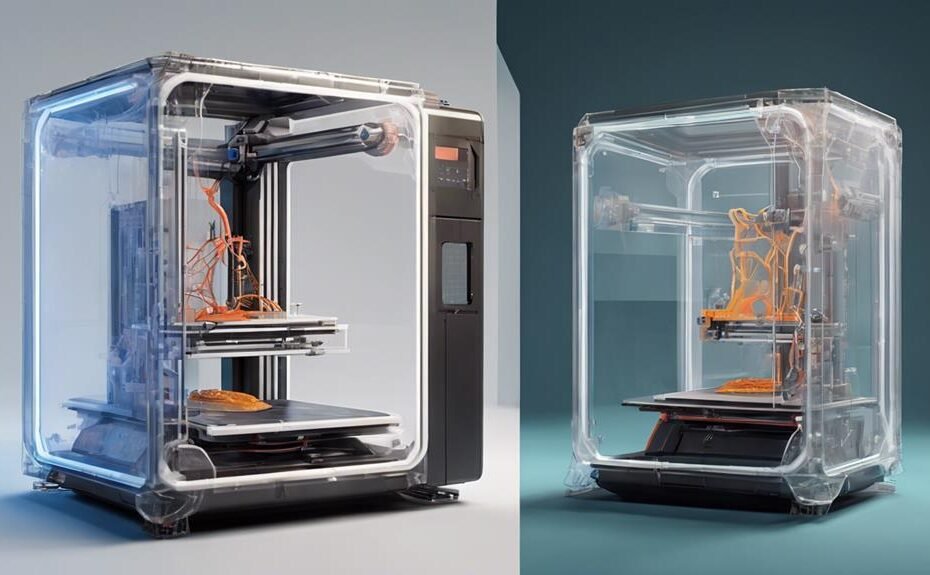 enclosed vs open 3d printing